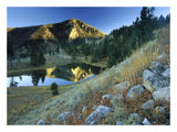Bunsen Peak, An Ancient Volcano Cone, Reflected In Lake, Near Mammoth, Yellowstone National Park, Wyoming-Paper Art-26,,X20,,