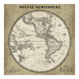 French World Map Iii -Paper Art-20X20