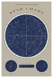 Northern Star Chart -Paper Art-34X50