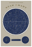 Northern Star Chart -Paper Art-42X62