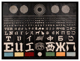 Multi-Lingual Eye Chart, Ca. 1907 - Light Background-Paper Art-50X38