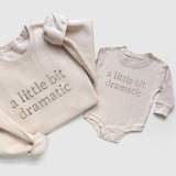 Embroidered "A Little Bit Dramatic" Mother Daughter Matching Outfits