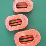 Dreamsicle Small Flat Round Hair Clip