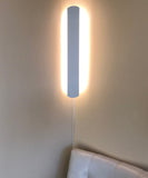 3"W Solid Wood Hover Plank Corner/Wall Accent Light Plug-In Almond Finish by Home Concept