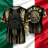 2026 Mexico Soccer V-Neck Short Sleeve Shirt – Men's & Women's Football Fan Tee, Mexican Pride Sportswear