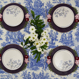 JASMINE PURPLE ORANGE ROUND FAUX LEATHER PLACEMAT