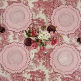 HARMONY LIGHT PINK ROUND FABRIC PLACEMAT