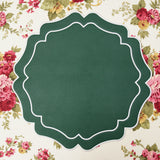 VISTA GREEN WAVY FAUX LEATHER PLACEMAT (Set Of 4)