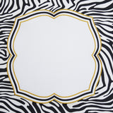 ZEAL WHITE BLACK & GOLD FAUX LEATHER PLACEMAT