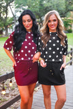 Emma Mesh Tee- After Dark Polka Dot