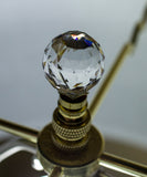 Stephanov Multi-Faceted Lamp Finial Crystal Ball Polished Brass Finish 2"h