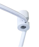 16"W 2 Light Swag Plug-In Pendant White with Diffuser White Cord