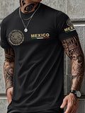 Mexican-Themed Print T-Shirt for Men – Retro Mexico Pride Graphic Tee, Bold Latino Heritage Unisex Streetwear Shirt