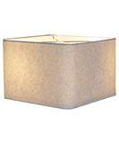 12x12x8 Rounded Corner Premiere Hardback Shallow Square Drum Lampshade Textured Oatmeal