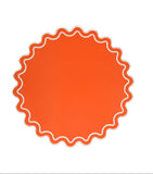 SOLACE ORANGE FAUX LEATHER PLACEMAT (Set Of 4)