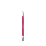 Manicure Pusher With Silicone Handle "Gummy" UNIQ 10 TYPE 4.2 (Narrow Rounded Pusher + Bent Blade) -PQ-10/4.2- STALEKS