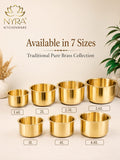 Pure Brass/Peetal Bhagona/Tope | Traditional Multipurpose Cooking Pot - 4.8 ltr