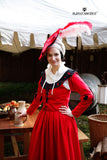 Landsknecht Sleeves Cuts Flora Red/Black