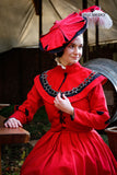 Landsknecht Pellerine Flora Red/Black