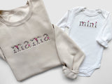 Floral Mama and Mini Matching Outfits | Embroidered Mommy and Me Sweatshirts