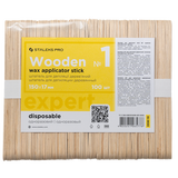 STALEKS PRO EXPERT 10 WOODEN WAX APPLICATOR STICK №1 100 PCS DSW-10 - STALEKS™