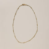 Gold Double Layer Saturn Chain Necklace