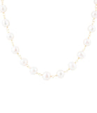 Golden Chain and White Pearl Necklaces
