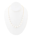 Golden Chain and White Pearl Necklaces