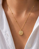 Gold Filled Hammered Coin Necklace