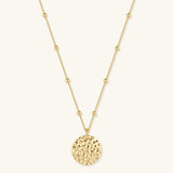Gold Filled Hammered Coin Necklace