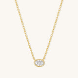 Gold Filled Diamond Oval Set