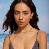 Gold Filled Hammered Coin Necklace