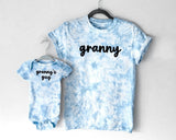 Tie Dye Personalized Grandma and Me Shirt Set