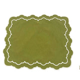 ELARA GREEN RECTANGLE FABRIC PLACEMAT (Set Of 4)