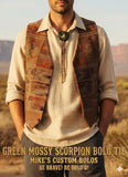THE GREEN MOSSY SCORPION BOLO TIE