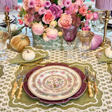 ELARA GREEN RECTANGLE FABRIC PLACEMAT & NAPKIN SET
