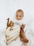 Half Birthday Organic Baby Bodysuit