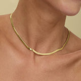 Gold Filled Herringbone Necklace