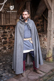 Wool Hooded Cloak Hibernus Grey
