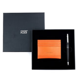 Business Gift Set Credit Card Holder And Pen Credit Card Holder Csftrbr 3090Ballpoint Pen Kanora Chbl 7771