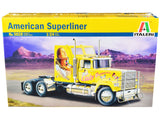 Skill 5 Model Kit American Superliner Truck Tractor Lady Butterfly 1/24 Scale Model by Italeri