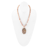 Jasper Slab in Pink Necklace