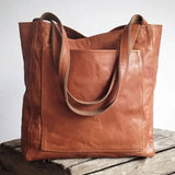 Large Capacity Soft Leather Handbags for Women