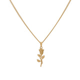 Rose Pendant Silver Rope Set