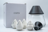 LilyDrip Family Set: Includes LilyDrip, COS, Starflower, & Donut Droplets With Rapid Filter Shaper Glass Container