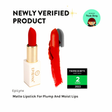 Vegan Matte Lipstick for Dry, Thinning Lips – Hydrating, Won't Bleed Into Lip Lines, Gluten-Free