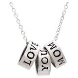 Love You Mom Sterling Necklace