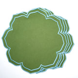 LUMERA GREEN ROUND FABRIC PLACEMAT