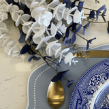 VELOUR LIGHT BLUE FAUX LEATHER PLACEMAT
