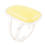 Madeleine Yellow Jade and Sterling Silver Ring